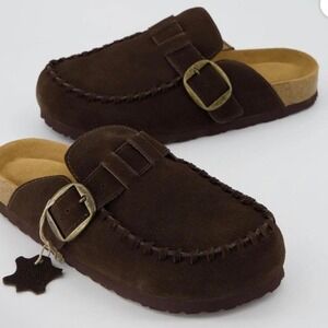 Cushionaire Canoe Genuine Suede Clogs slip on 9 wide
